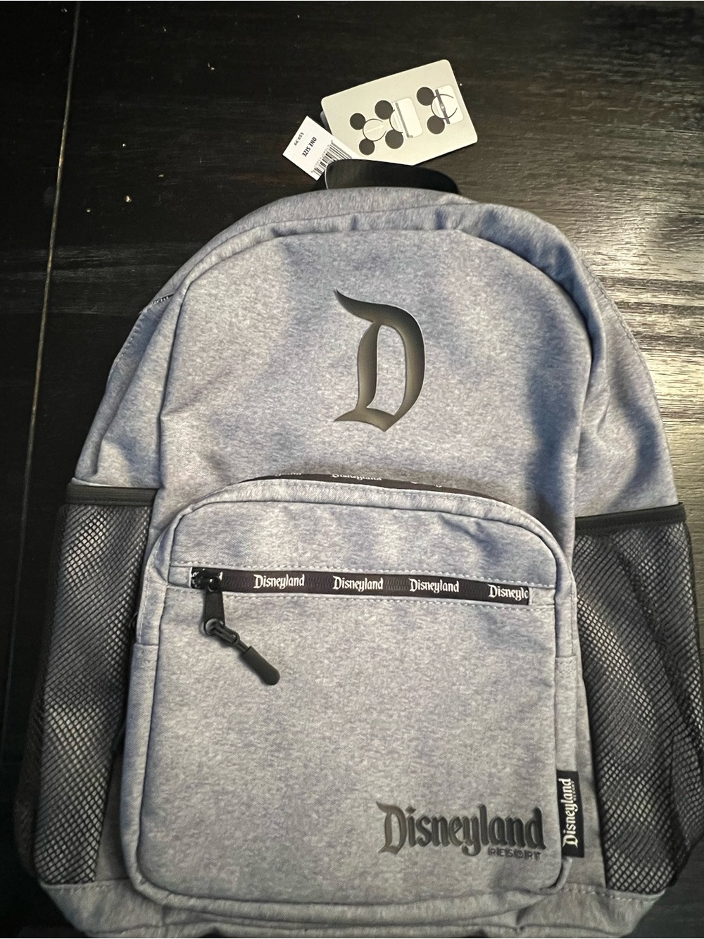 Disneyland D Gray Logo Backpack Full size New